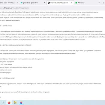 Fiha Mağazacılık Kendi Sözleşmesine Uymayan Firma