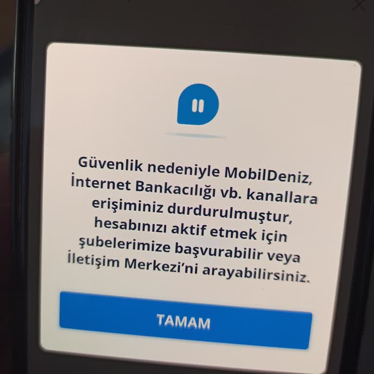 Denizbank Mobil Uygulama Erişim Sorunu