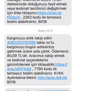 Aras Kargo Hizmet Ve Kalite Şikayeti