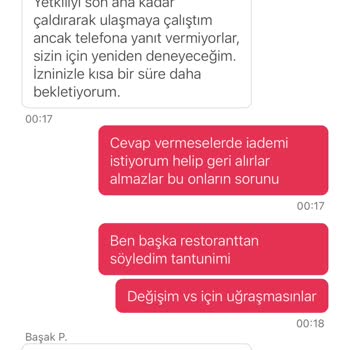 Yemeksepeti Ücret İadesi Yapmıyor