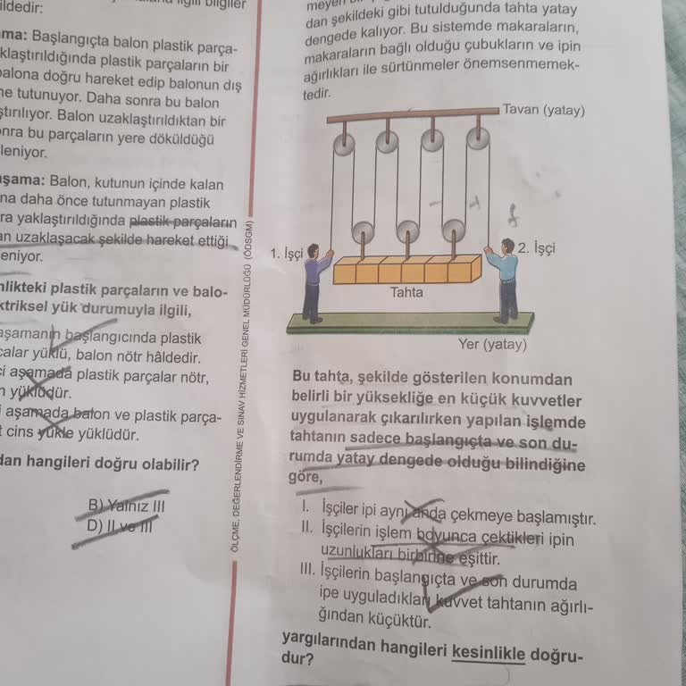 Milli Eğitim Bakanlığı (MEB) B Kitapçığı Fen 14. Soru İptal Edilmeli