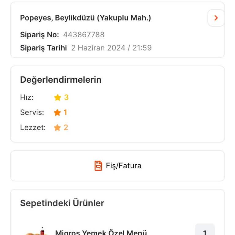 Eksik Sipariş Ve İlgisiz Müşteri Hizmetleri: Migros Yemek'te Hayal Kırıklığı