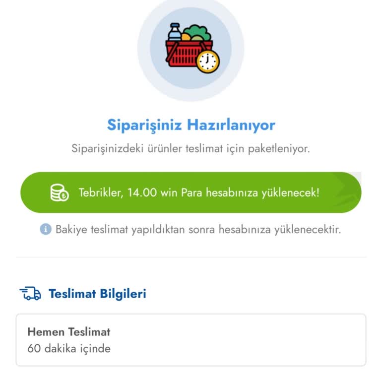Şok Market İade Sipariş