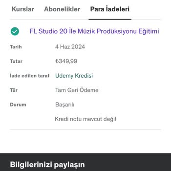Udemy İade Kupon Sorunu