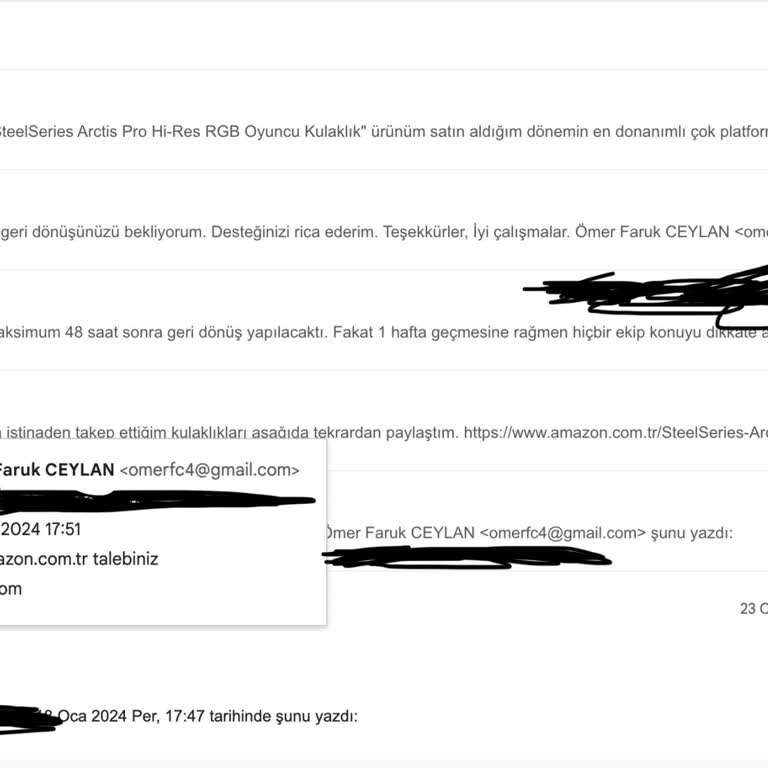 Amazon Müşteri Hizmetlerinin Duyarsızlığı