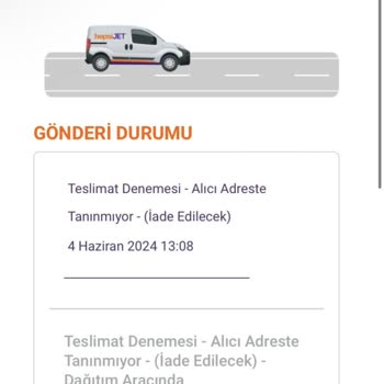 Hepsijet Kargo Sipariş Teslim Etmedi