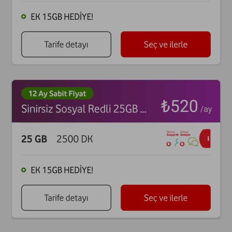 Vodafone Uygun Tarife İstiyorum