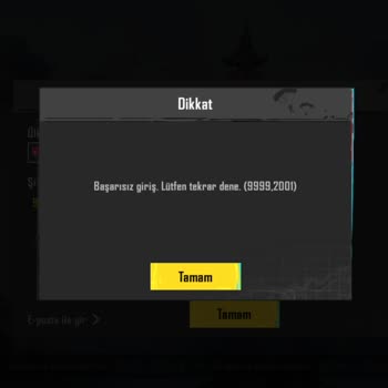 PUBG (Pubgmobile.com) 9999,2002 Hatasının Sebebi