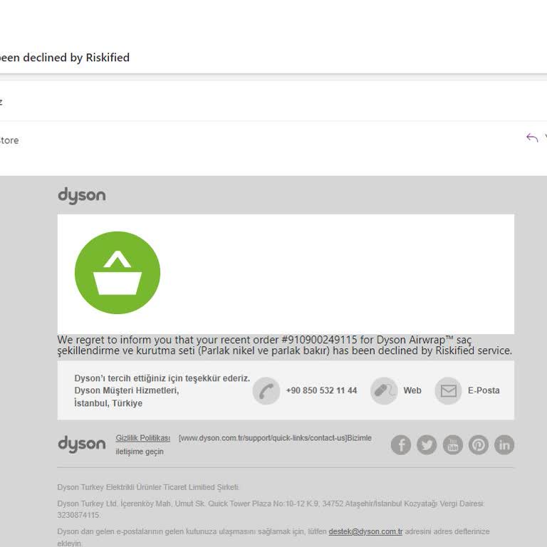 Dyson Kendi İptal Ettiği Ürünün Para İadesini Gerçekleştirmiyor