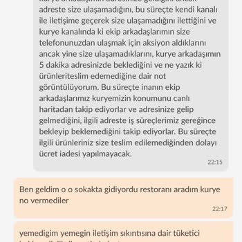 Trendyol Yemek Sipariş İptali Yapılı Yemeğim Yemeğin Ücretini Aldılar
