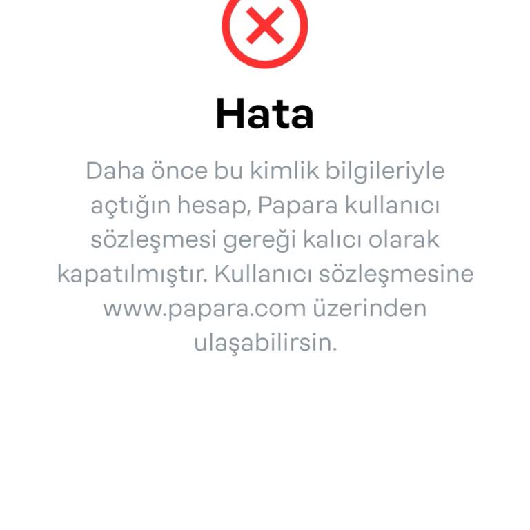 Papara Bilgim Dışında Hesabım Kapatılmıştır!