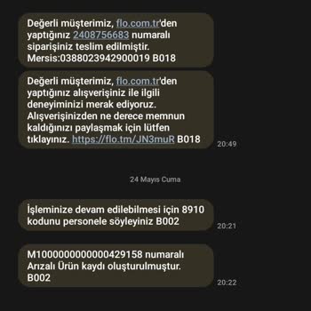 FLO Ayakkabı FLO Ürünümü Değiştirmiyor/iade Etmiyor
