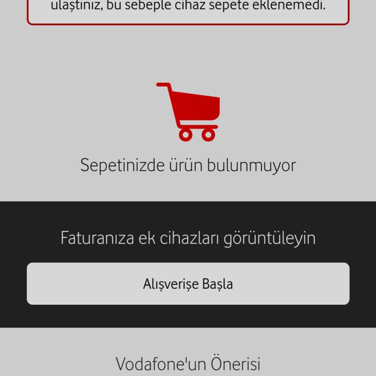 Vodafone Yanımda Cihaz Sınırı