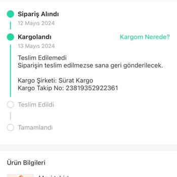 Sürat Kargo Dolap Sayfasından Gönderdiğim Kargoyu Kaybetti