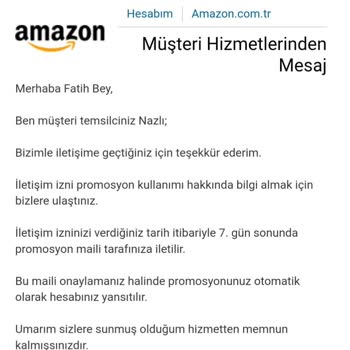 Amazon'un İletişim İzni Promosyonu Eziyeti!