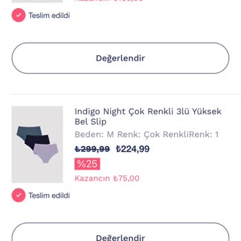 Penti Kusurlu/Hatalı Ürün -Kalite Kontrolü Düzgün Yapılmamış