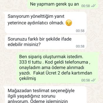 Gratis Olmayan Siparişin Ücreti Alınması