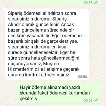 Gratis Olmayan Siparişin Ücreti Alınması