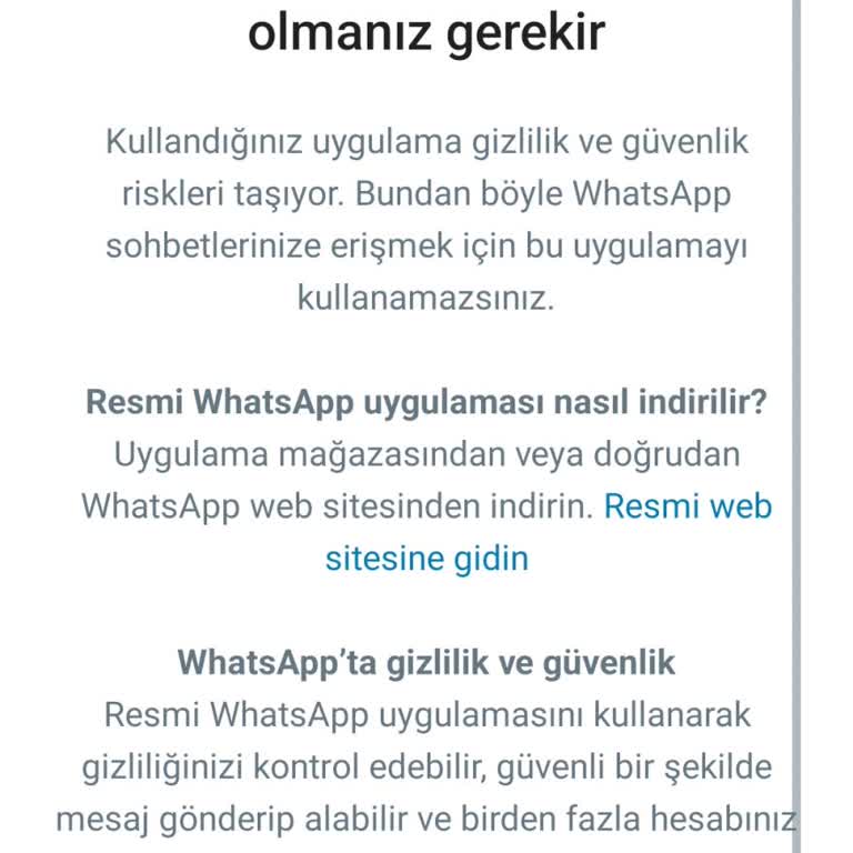 WhatsApp Hesabıma Aylardır Giriş Yapamıyorum Resmi Uygulama Hatası