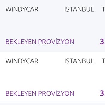 Windy Car Neredeyse 20 Gün Olacak Artık Şu Provizyon İadesi Yatsın Kartıma