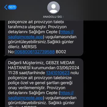 Anadolu Sigorta Ameliyat Ücretim Karşılanmıyor
