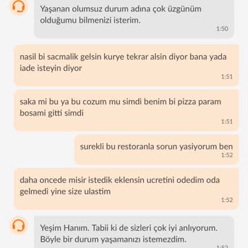 Trendyol GO Ve Pasaport Pizza Sürekli Eksik Ve Yanlış Ürün Gelmesi