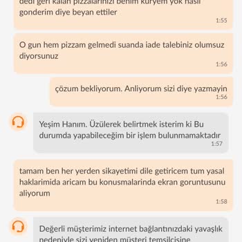 Trendyol GO Ve Pasaport Pizza Sürekli Eksik Ve Yanlış Ürün Gelmesi