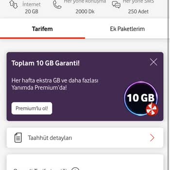 Vodafone Sınırsız Ultra Red 20 GB Şikayeti