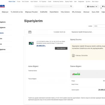 Vatan Bilgisayar'da Gönderi Planlama Hatası