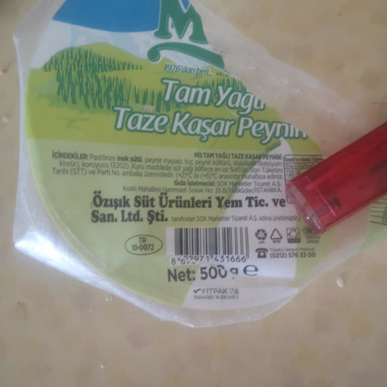 Özışık Süt Ürünleri Mis Tam Yağlı Taze Kaşar Peyniri