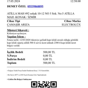 Electrolux Teknik Servis Ve Müşteri Memnuniyet Yetersizliği.