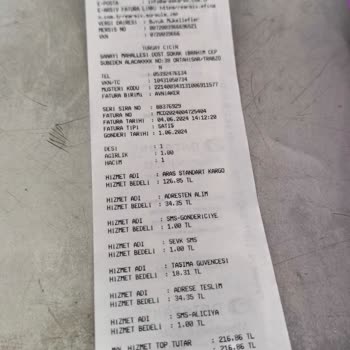 Aras Kargo Kızıltepe Şubesi Haksız Kazanç