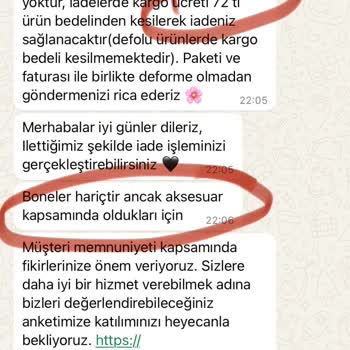 Fresh Scarfs 72 TL İade Kargo Ücreti Kesiyor, Boneleri İade Almıyor