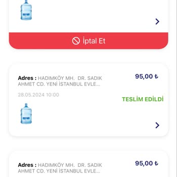 Hadımköy Erikli Su Bayisi Sipariş Getirmiyor