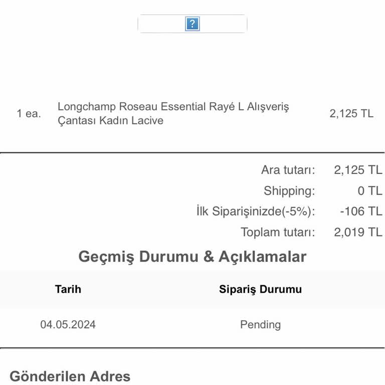 longchamp-turkey.com Longchampturkey Sipariş Gelmedi