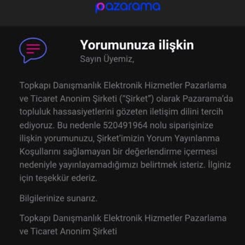 Pazarama Sahte Ürün Uyarısı Yorumumu Yayınlamadı, Güvenilirlik Sorgulanıyor