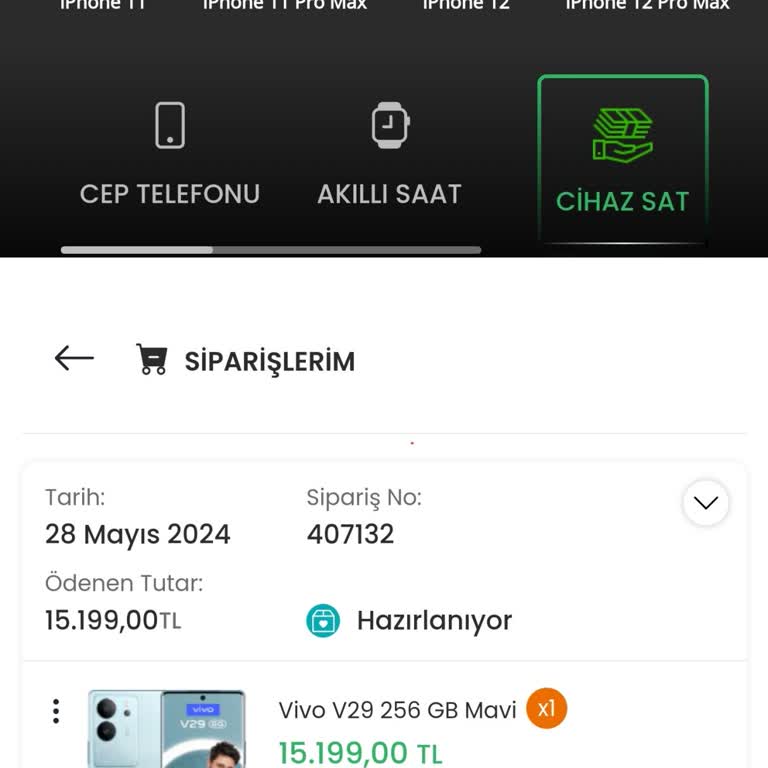 EasyCep Siparişim Olan Ürün Gönderilmedi