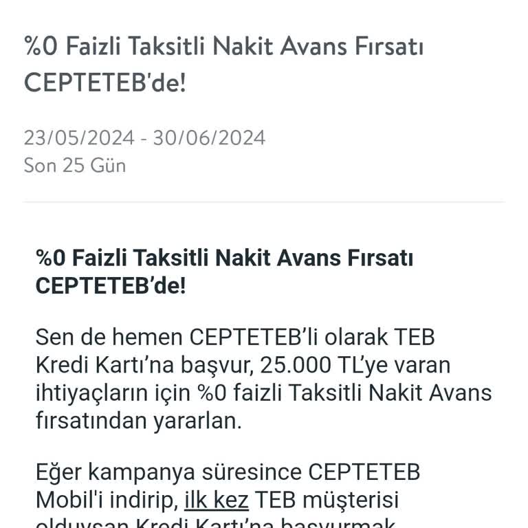 TEB Kredi Kartı Ve Kredi Sorunu!