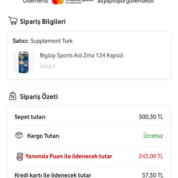 Vodafone Her Şey Yanımda Her Şey Yanındaysa Alamadığım Ürün