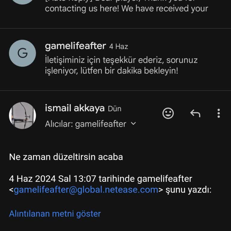 LifeAfter Destek Ekibi Sorunu