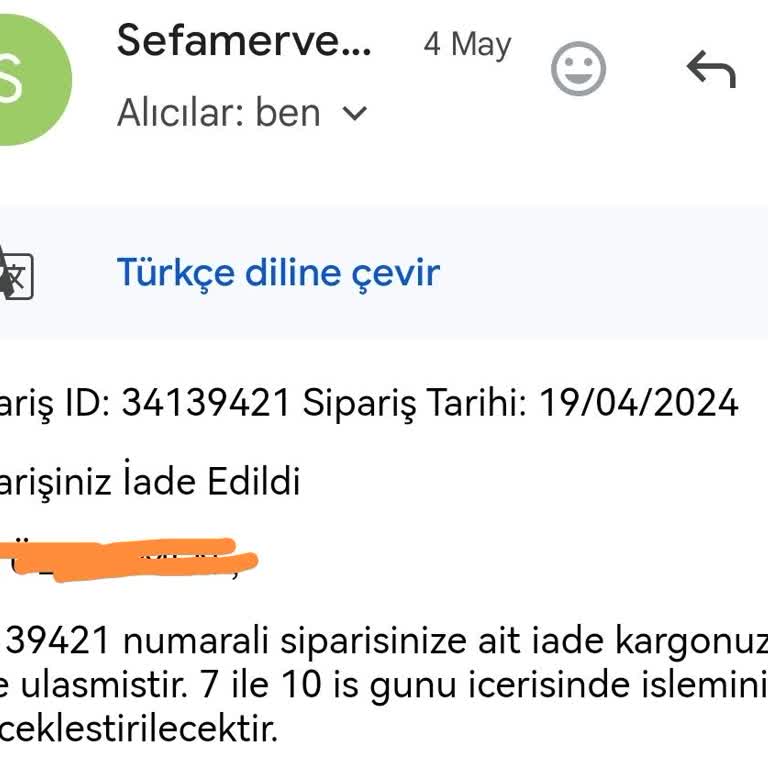 Sefamerve Ücret İadesi Yapmıyor!