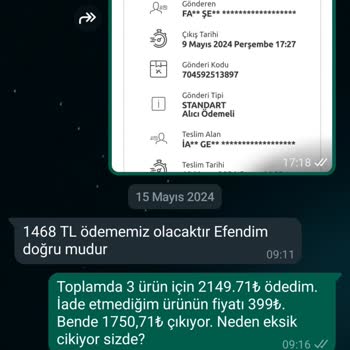 Lamia Giyim İade Parasını Ödemiyor