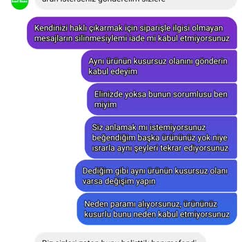 Scarf Home Aldığım Ürün Kusurlu Olmasına Rağmen Para İadesi Yapılmadı.