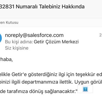 Getir Yemek Restoran Başvuru İlgilenmiyor