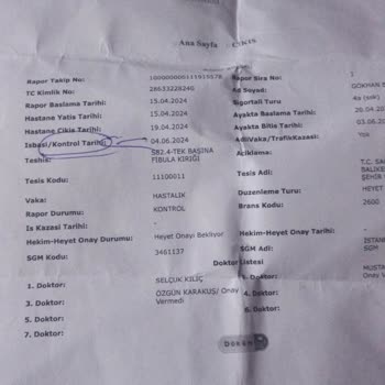 SGK Ayağım Burkulma Sonucu Kırıldı