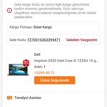 Dell Marka Laptop Mağduru