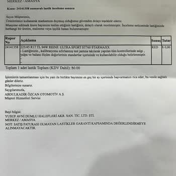 Petlas Ve Starmaxx İmalat Hatalı Lastiklere Garanti Vermemesi.