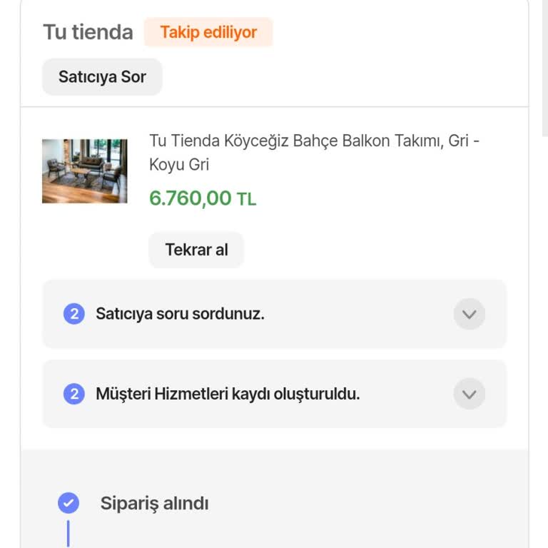 Tu Tienda Mobilya Firmasından Cevap Bekliyorum