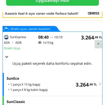 SunExpress Hava Yolları Biletin Açığa Alınamaması