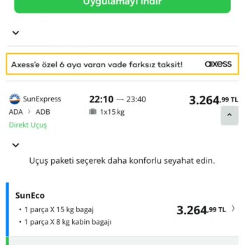 SunExpress Hava Yolları Biletin Açığa Alınamaması